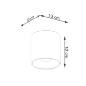 Plafonnier doré cylindre design LED | SAMOSO