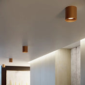Plafonnier doré cylindre design LED | SAMOSO