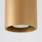 Plafonnier doré cylindre design LED | SAMOSO