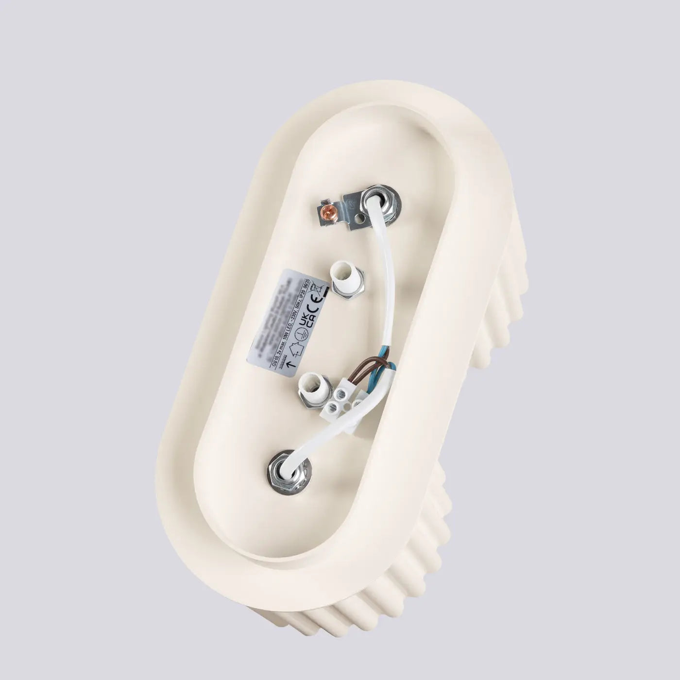 Plafonnier LED double spot beige aluminium moderne | RABAFI