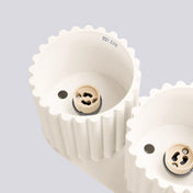 Plafonnier LED double spot beige aluminium moderne | RABAFI