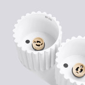 Plafonnier double spot blanc aluminium moderne | DASINO