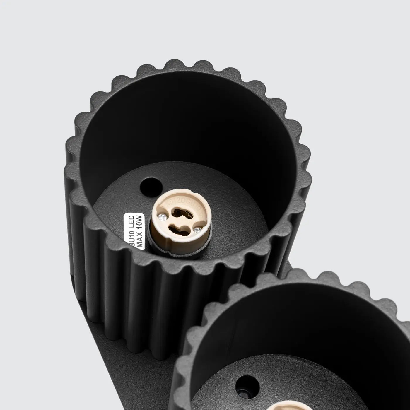 Plafonnier LED double spot noir aluminium | VAMA