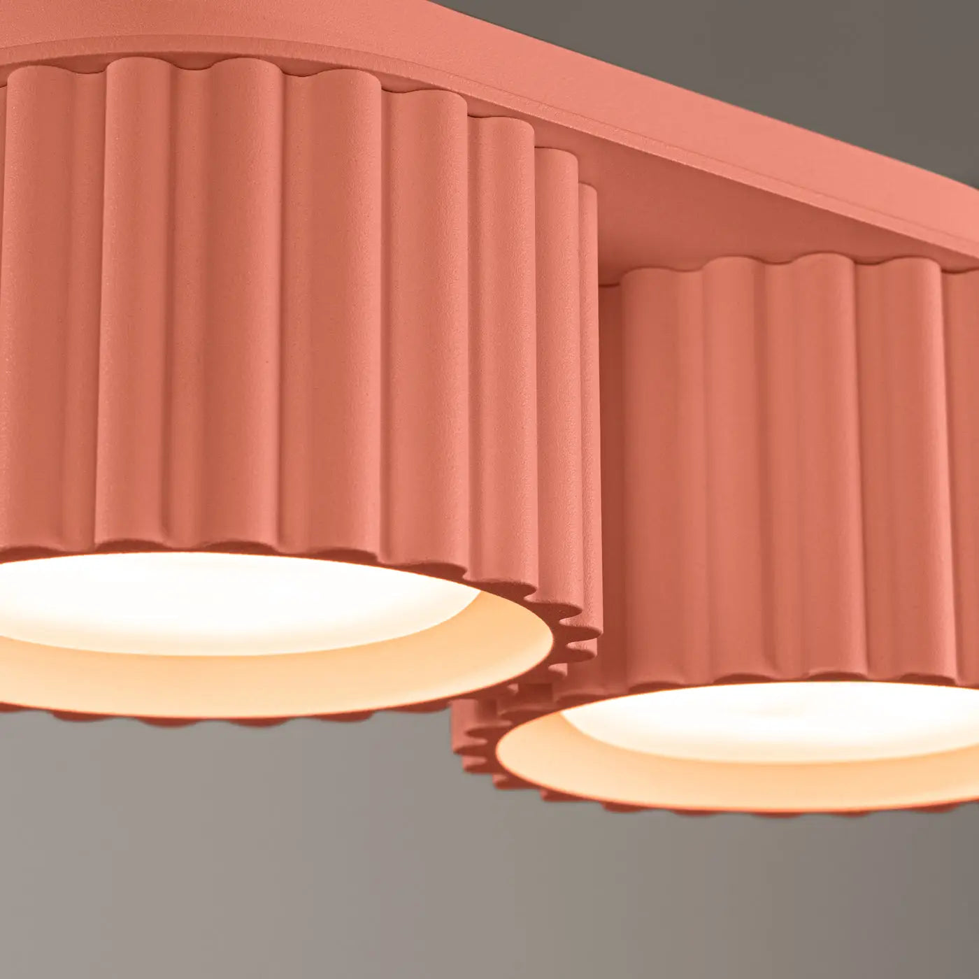 Plafonnier LED double spot pêche aluminium moderne | FISU