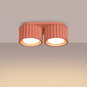 Plafonnier LED double spot pêche aluminium moderne | FISU