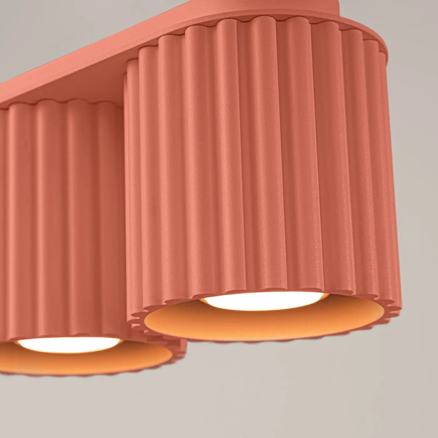 Plafonnier LED double spot pêche aluminium moderne | FISU