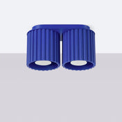 Plafonnier LED double ultramarine moderne | HAKOK