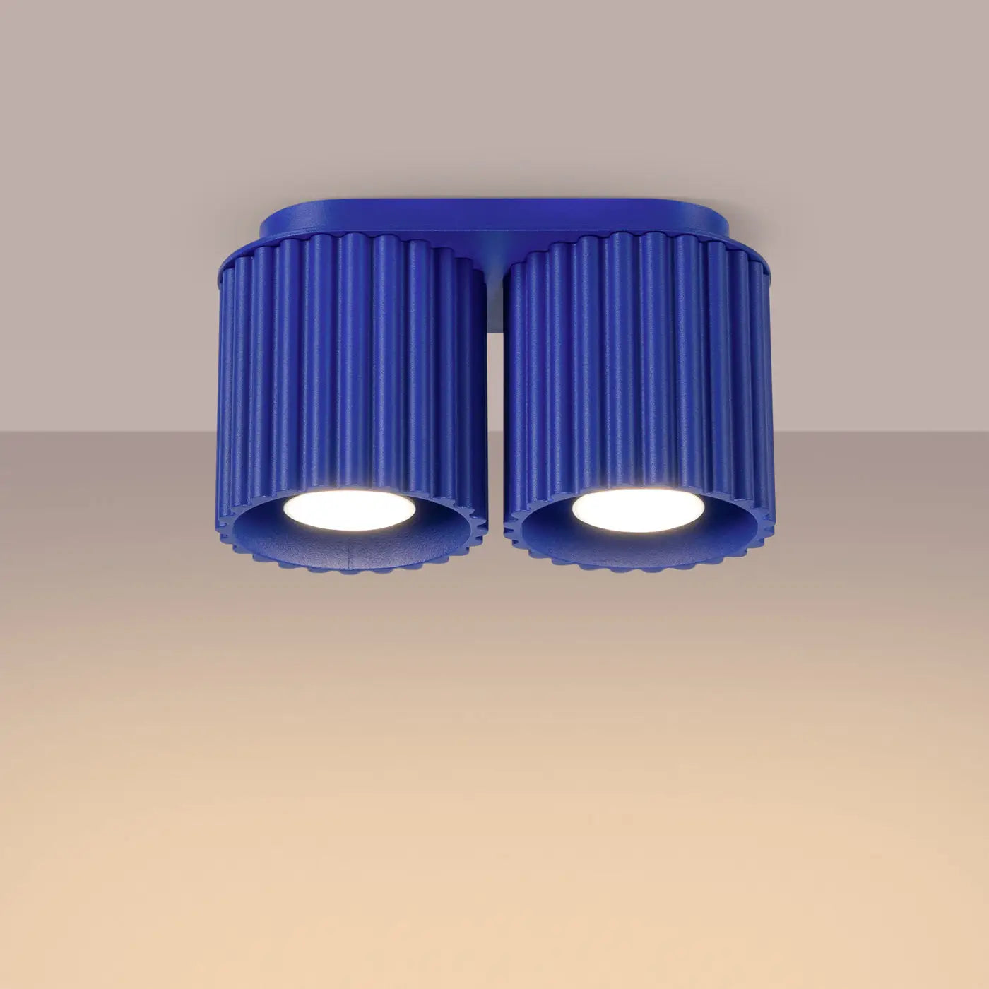 Plafonnier LED double ultramarine moderne | HAKOK