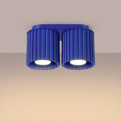 Plafonnier LED double ultramarine moderne | HAKOK