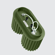 Plafonnier LED double spot vert olive aluminium moderne | NIHEVE