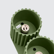 Plafonnier LED double spot vert olive aluminium moderne | NIHEVE