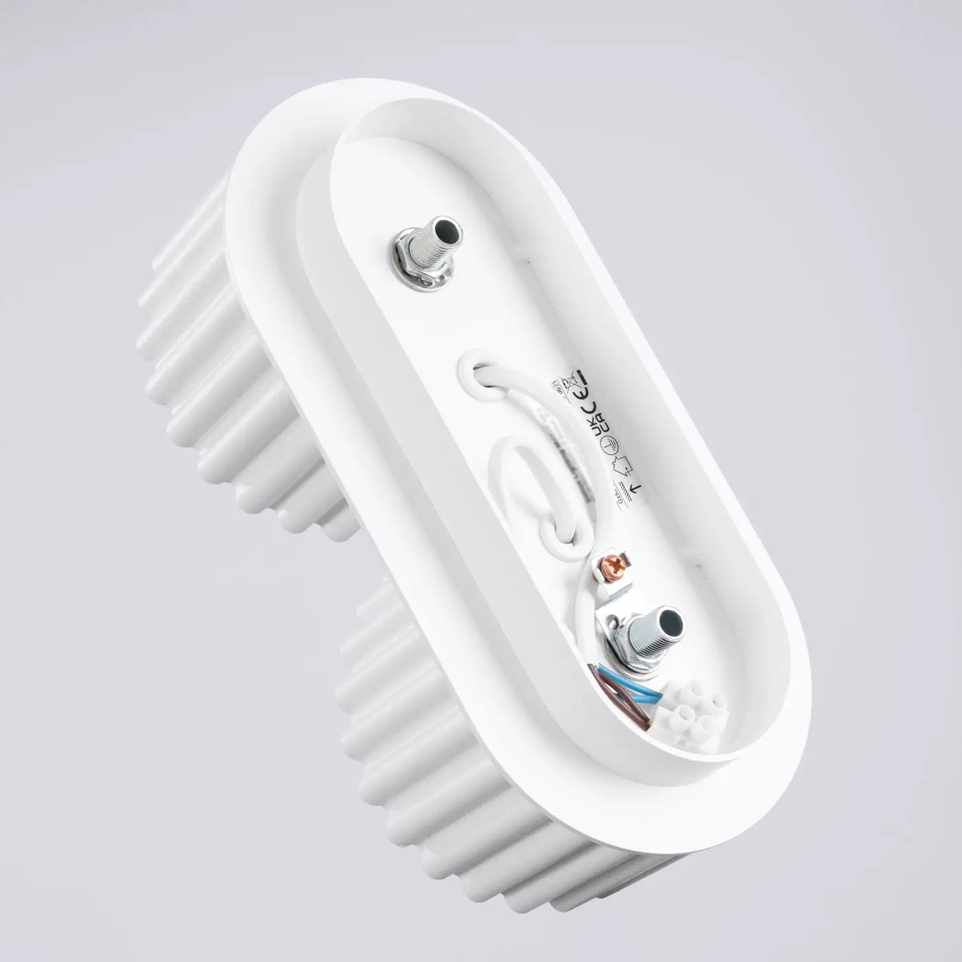 Plafonnier double spot blanc aluminium moderne | DASINO