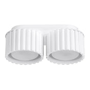 Plafonnier double spot blanc aluminium moderne | DASINO