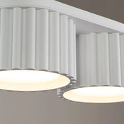 Plafonnier double spot blanc aluminium moderne | DASINO