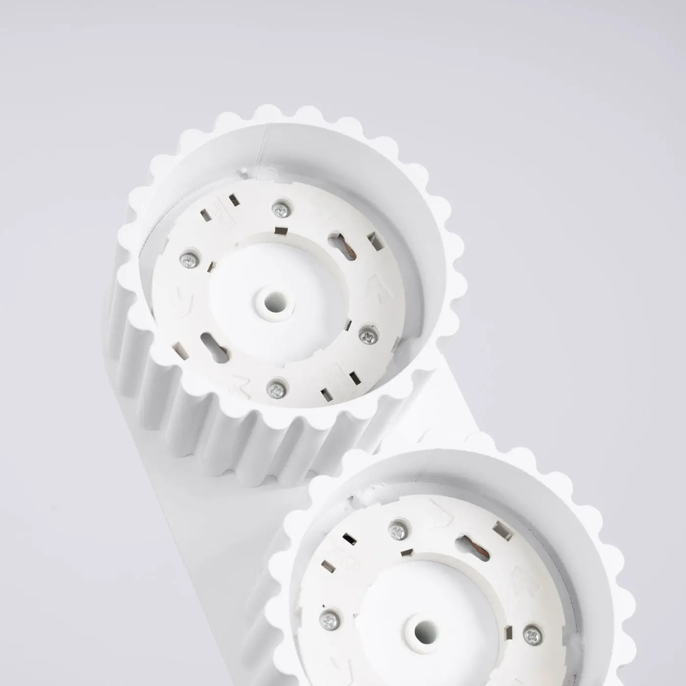 Plafonnier double spot blanc aluminium moderne | DASINO