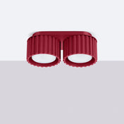 Plafonnier LED double spot bordeaux aluminium moderne | NUTIL