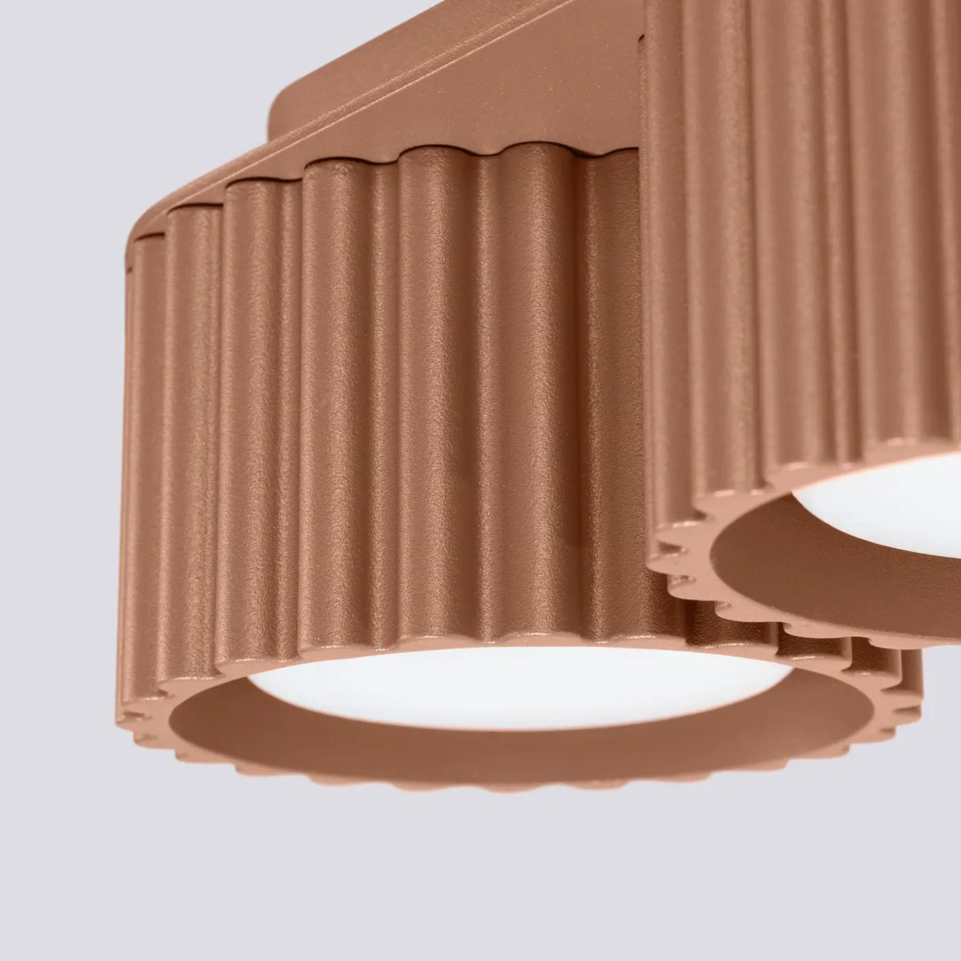 Plafonnier LED double spot moka aluminium moderne | SIBES
