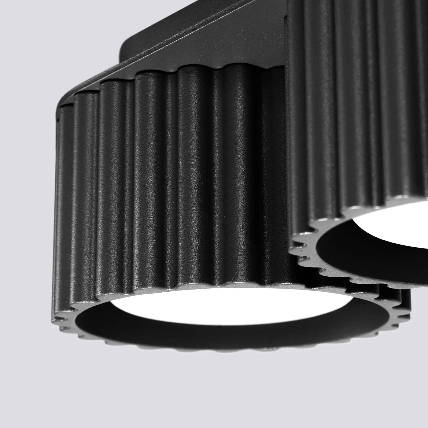 Plafonnier LED double spot noir aluminium | VAMA