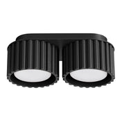 Plafonnier LED double spot noir aluminium | VAMA