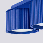 Plafonnier LED double spot outremer aluminium moderne | MIREGO