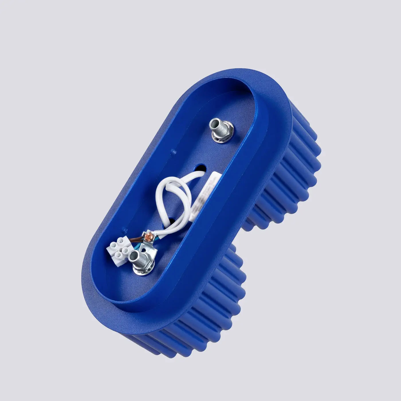 Plafonnier LED double spot outremer aluminium moderne | MIREGO