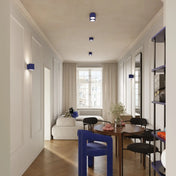 Plafonnier LED double spot outremer aluminium moderne | MIREGO