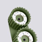 Plafonnier LED double spot vert olive aluminium moderne | NIHEVE