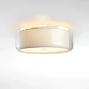 Plafonnier LED blanc abat-jour tissu dimmable | NUMUMES