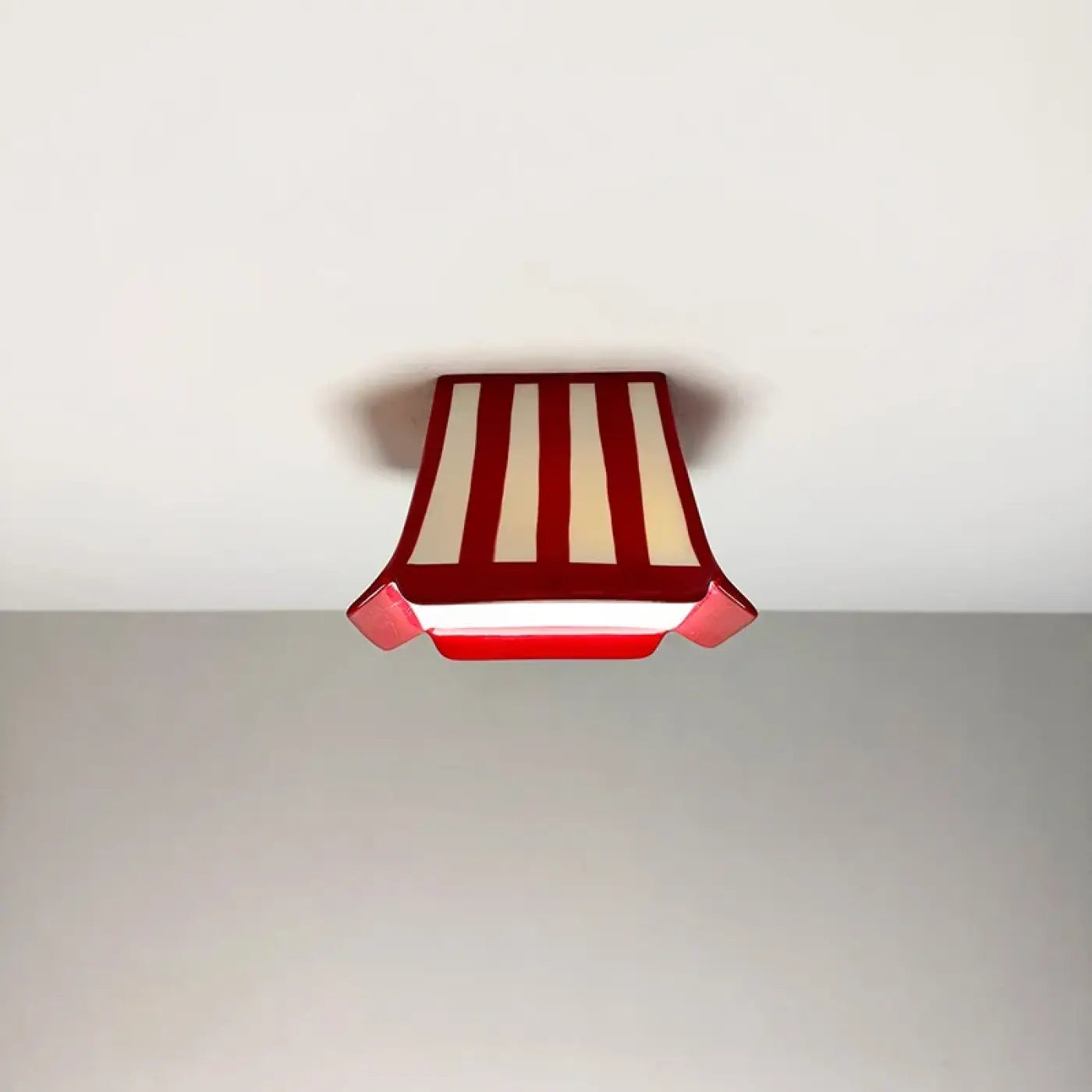 Plafonnier LED rayé céramique enfant vintage | MAHOL