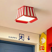 Plafonnier LED rayé céramique enfant vintage | MAHOL