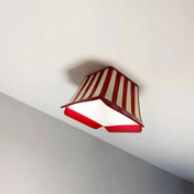 Plafonnier LED rayé céramique enfant vintage | MAHOL