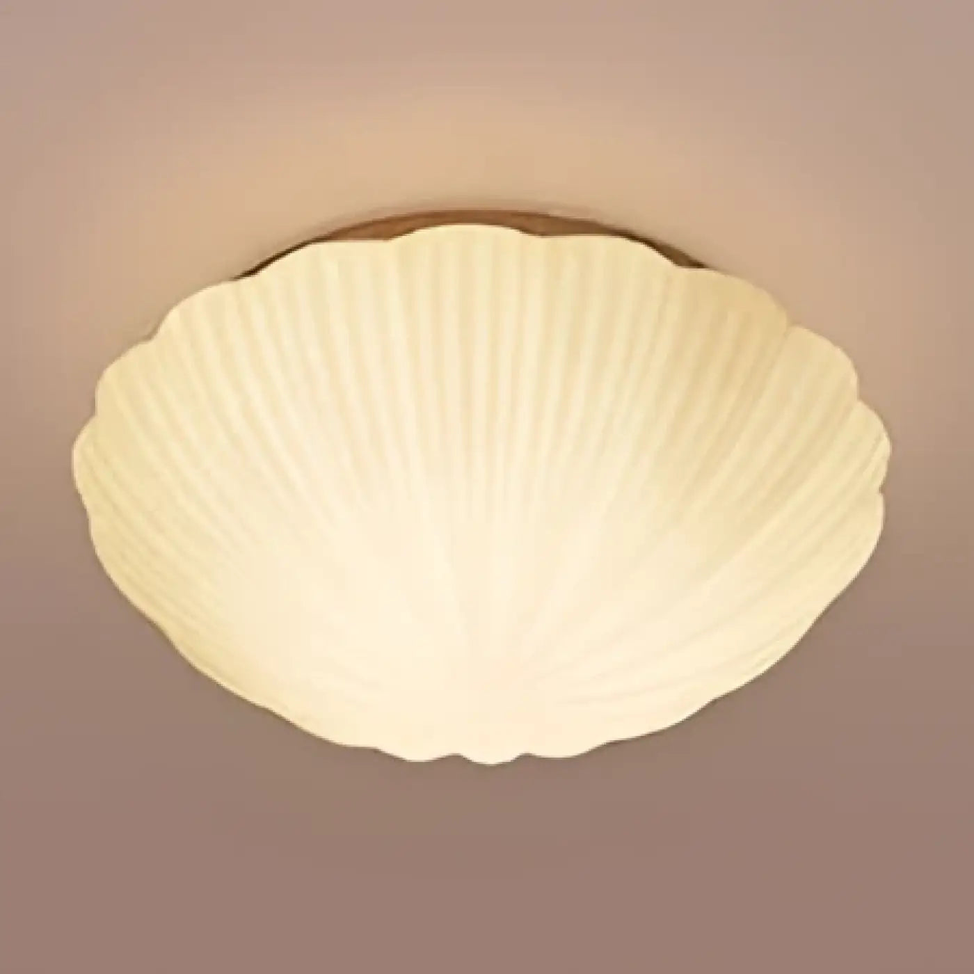 Plafonnier blanc LED verre inspiration coquillage | VATILUR