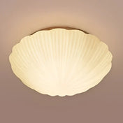 Plafonnier blanc LED verre inspiration coquillage | VATILUR