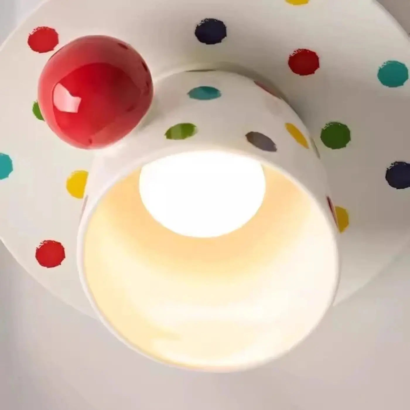 Plafonnier LED tasse à pois design original | BUGANE