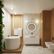 Plafonnier LED blanc design IP44 | TOGUFU