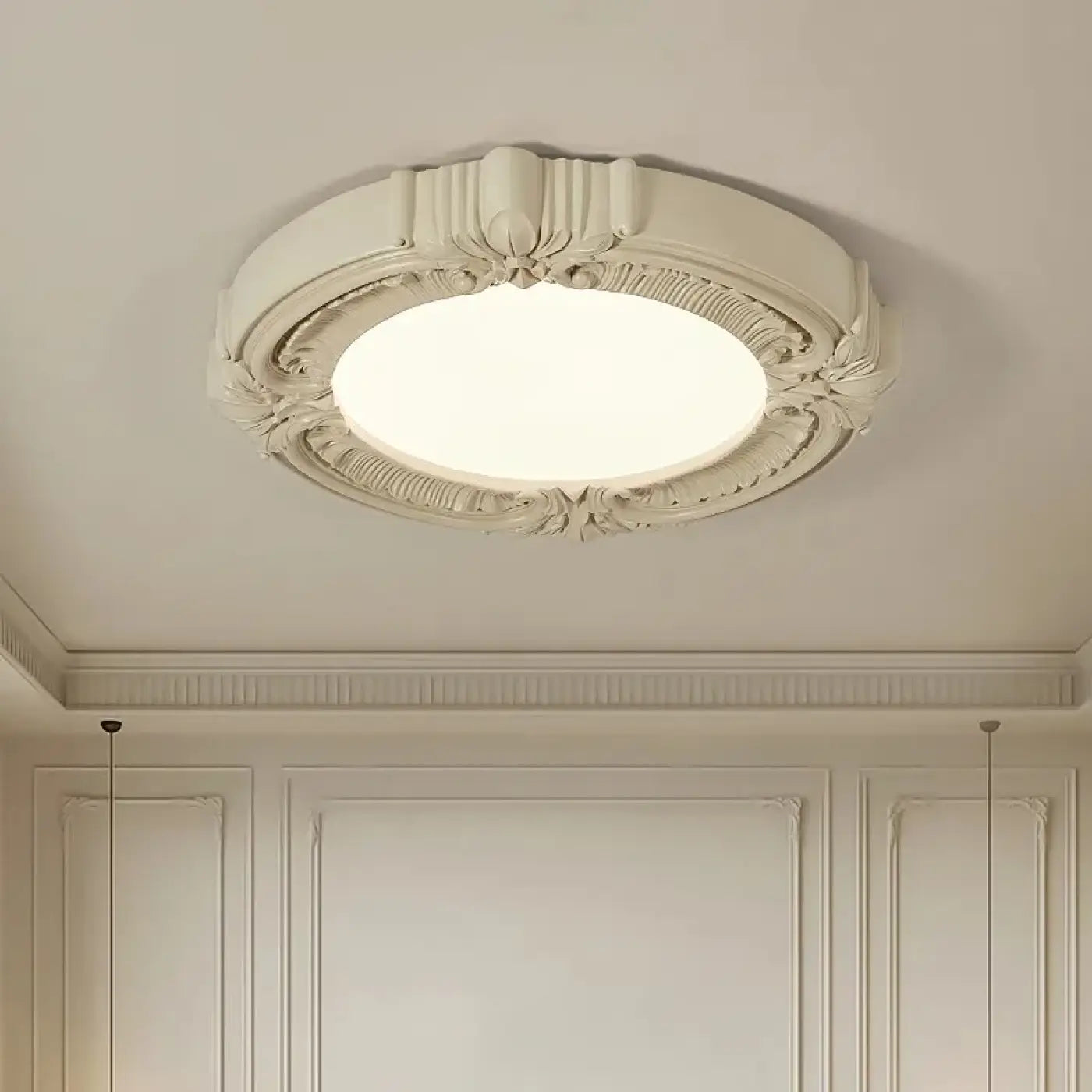 Plafonnier LED métal et résine style vintage | LOKIKER