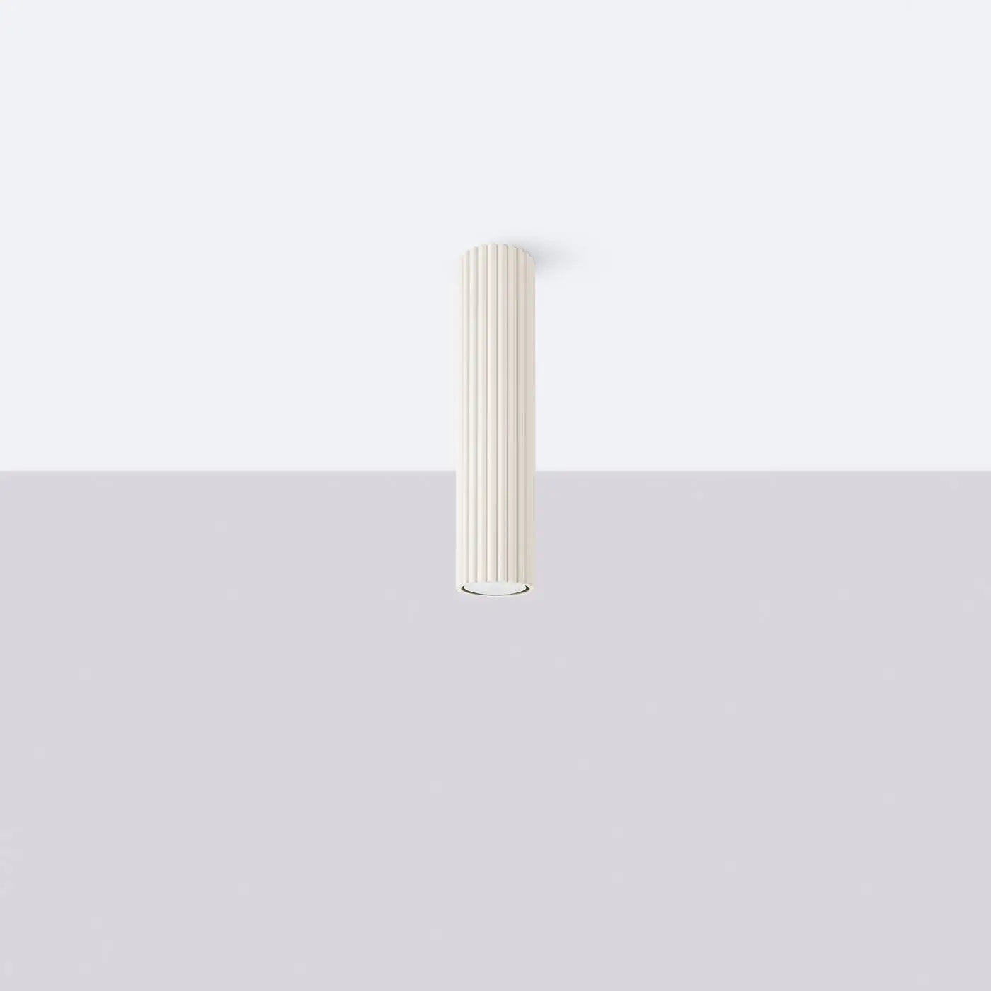 Plafonnier LED beige aluminium minimaliste | HENUNIK