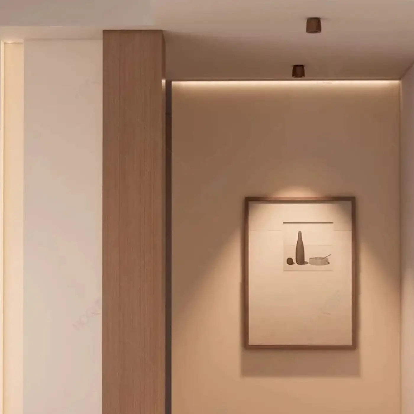 Plafonnier LED aluminium design moderne | RIBEMUR