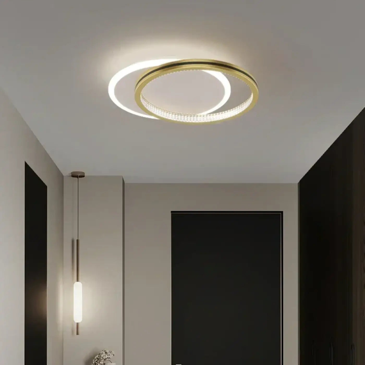 Plafonnier LED noir ou doré formes variées | KEGATE