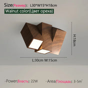 Plafonnier LED bois orientable design moderne | ZOSUMU
