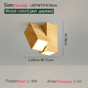 Plafonnier LED bois orientable design moderne | ZOSUMU