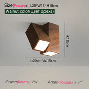 Plafonnier LED bois orientable design moderne | ZOSUMU
