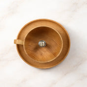 Plafonnier LED tasse bois minimaliste design | HAZILU