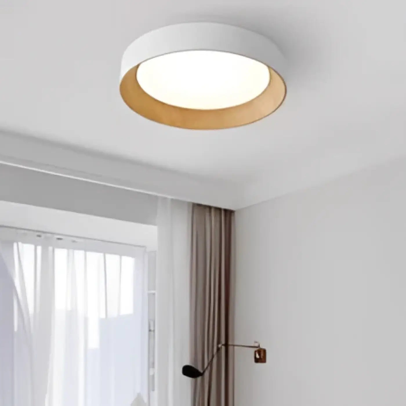 Plafonnier bois blanc beige scandinave | TOHIS