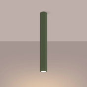 Plafonnier LED vert olive aluminium minimaliste | NENUFOK