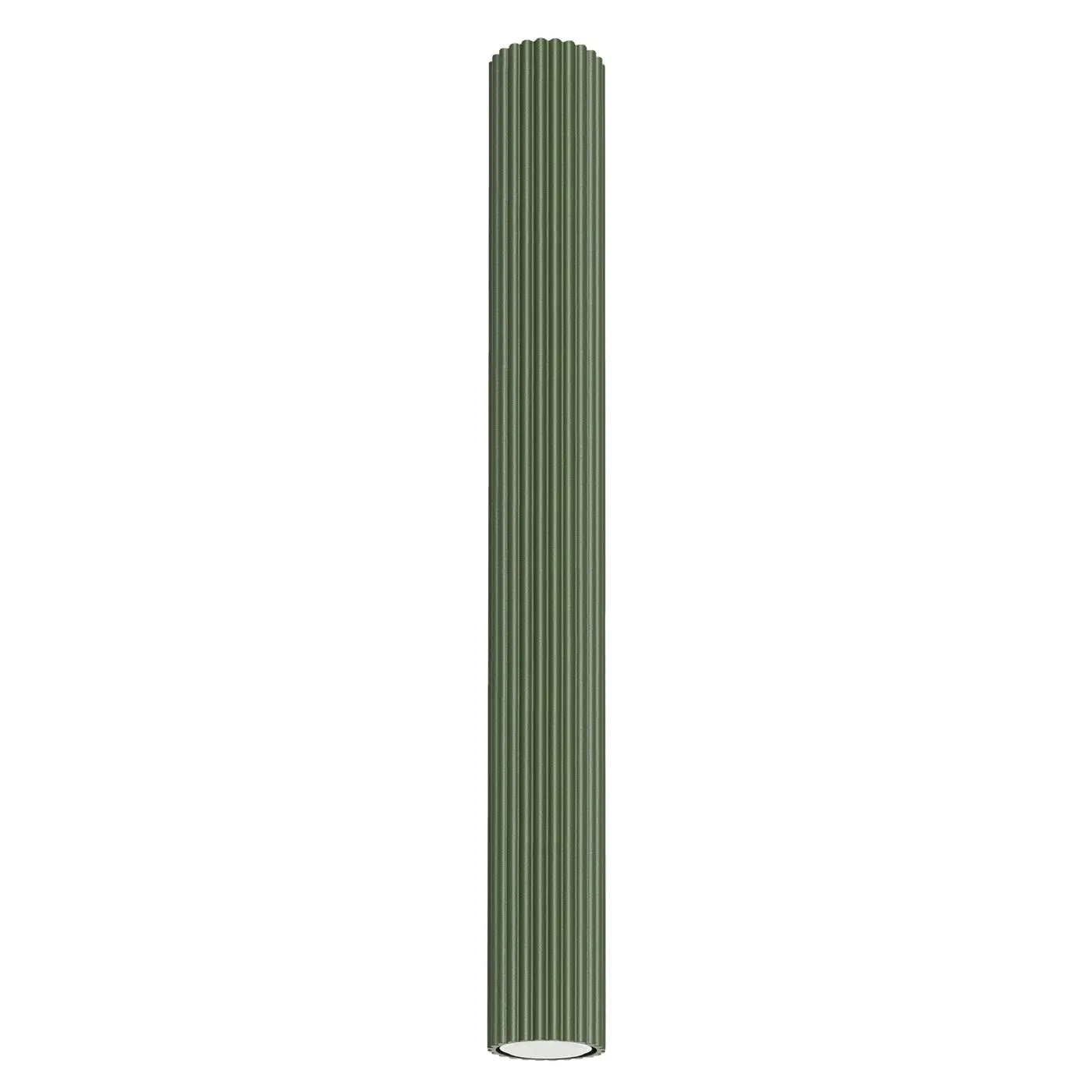 Plafonnier LED vert olive aluminium minimaliste | NENUFOK