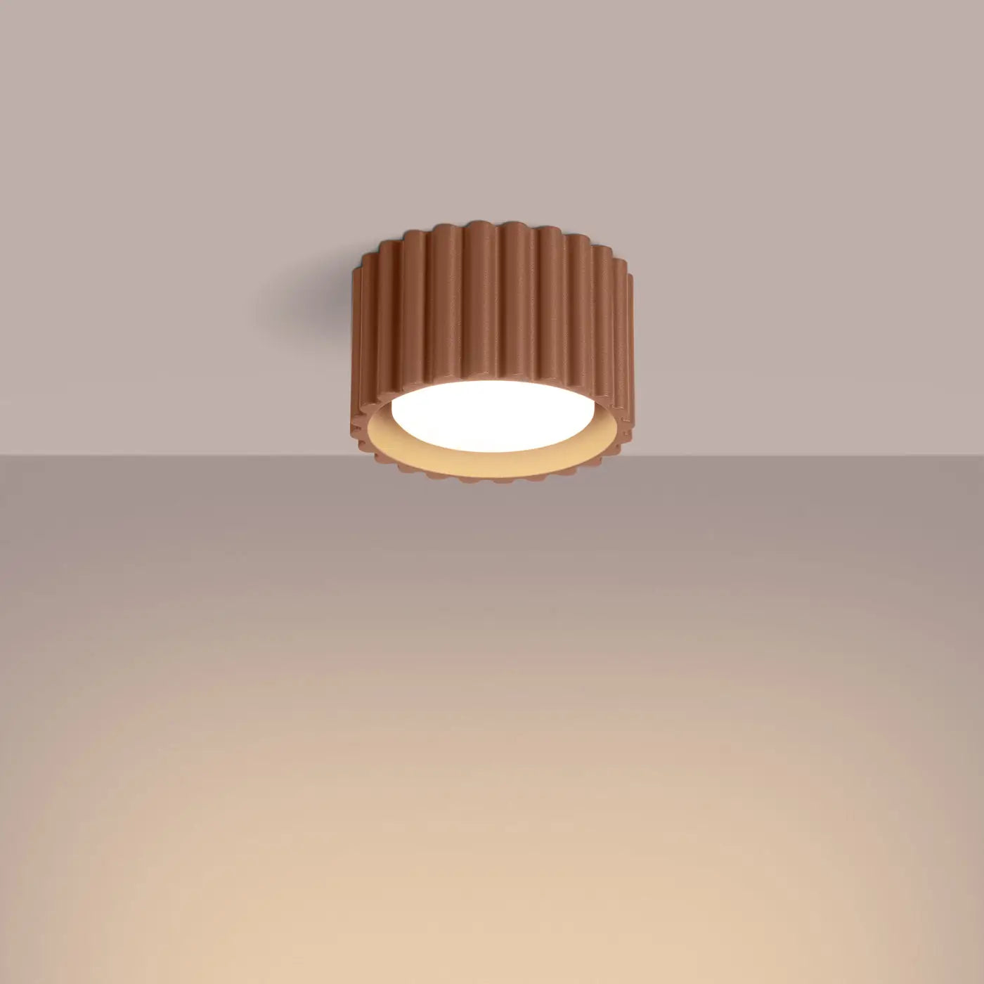Plafonnier LED aluminium moka minimaliste | LOMOHA