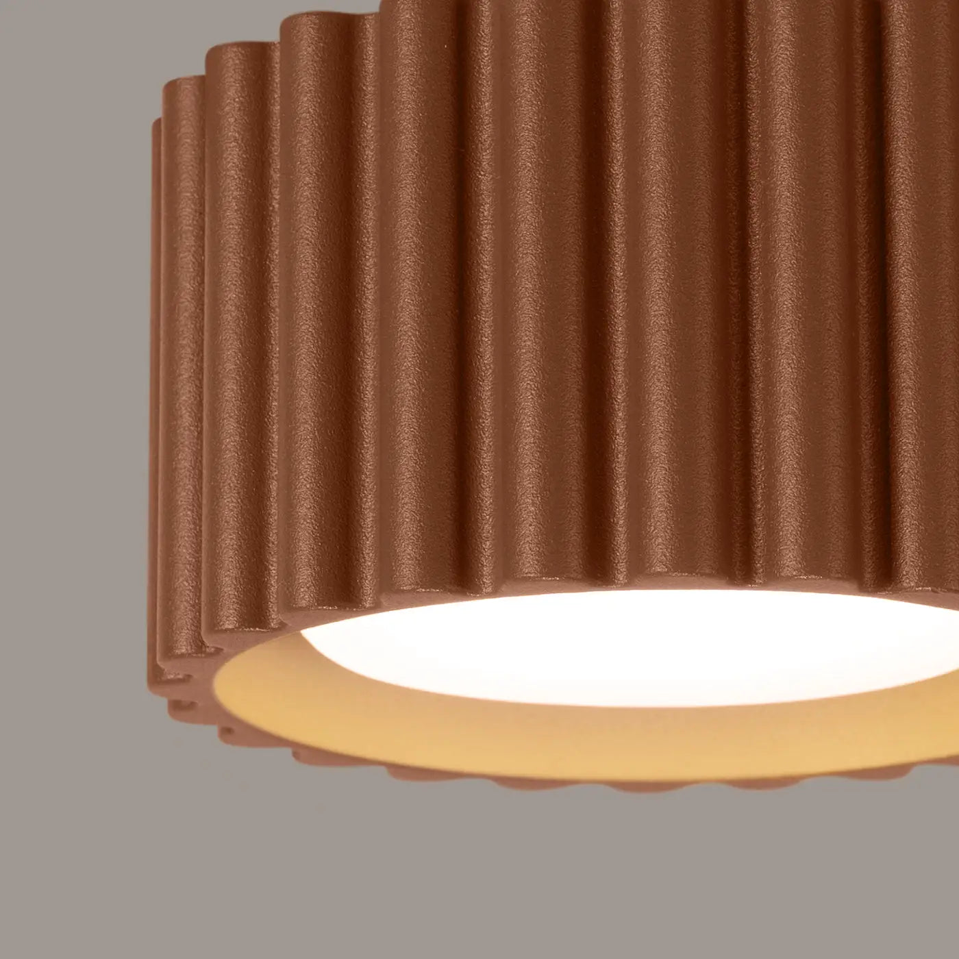 Plafonnier LED aluminium moka minimaliste | LOMOHA