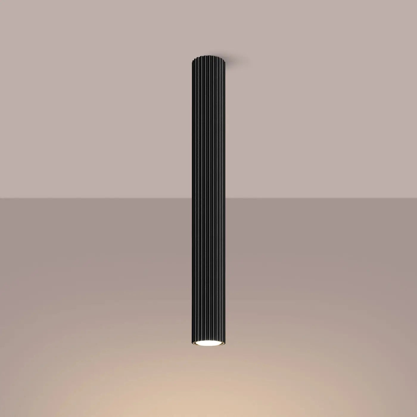 Plafonnier LED noir aluminium design moderne | KEGIGO