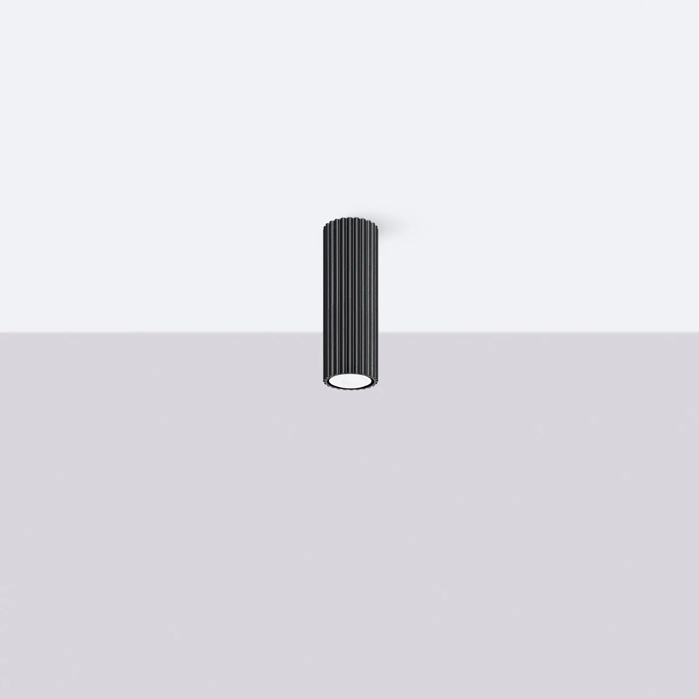 Plafonnier LED noir aluminium design moderne | GISELI